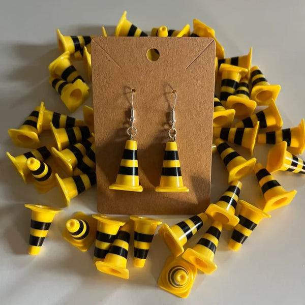 Unique Funny Traffic Cone Dangle Earring