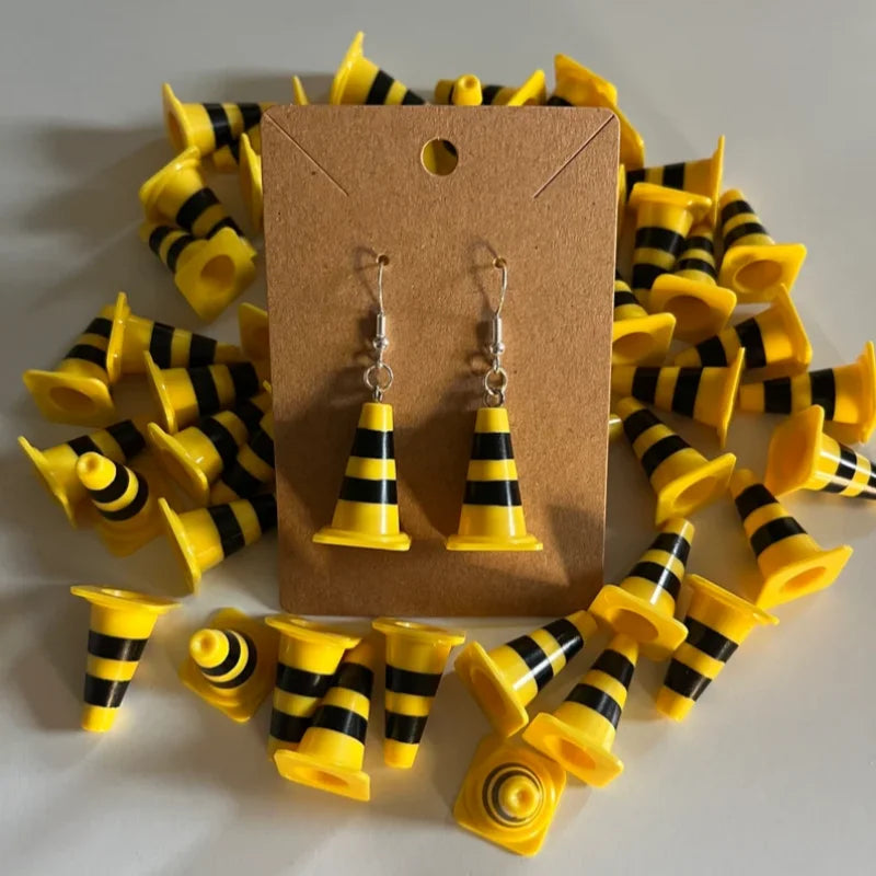 VILZSTUDIOS Unique Funny Traffic Cone Dangle Earring