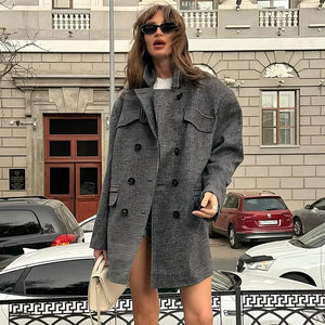 VILZSTUDIOS Plaid Lapel Jacket