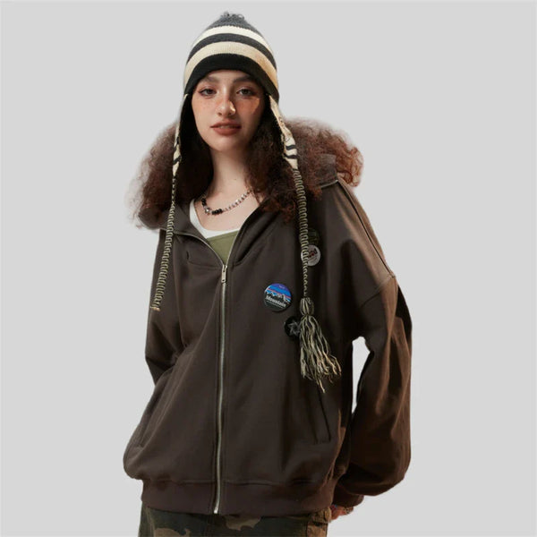 Zip-up Women's Soft Girl Hoodie
