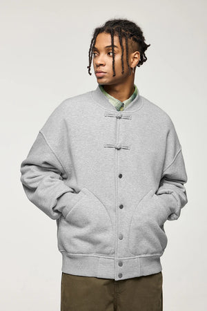 VILZSTUDIOS Chinese Style Premium Fleece Baseball Shirt