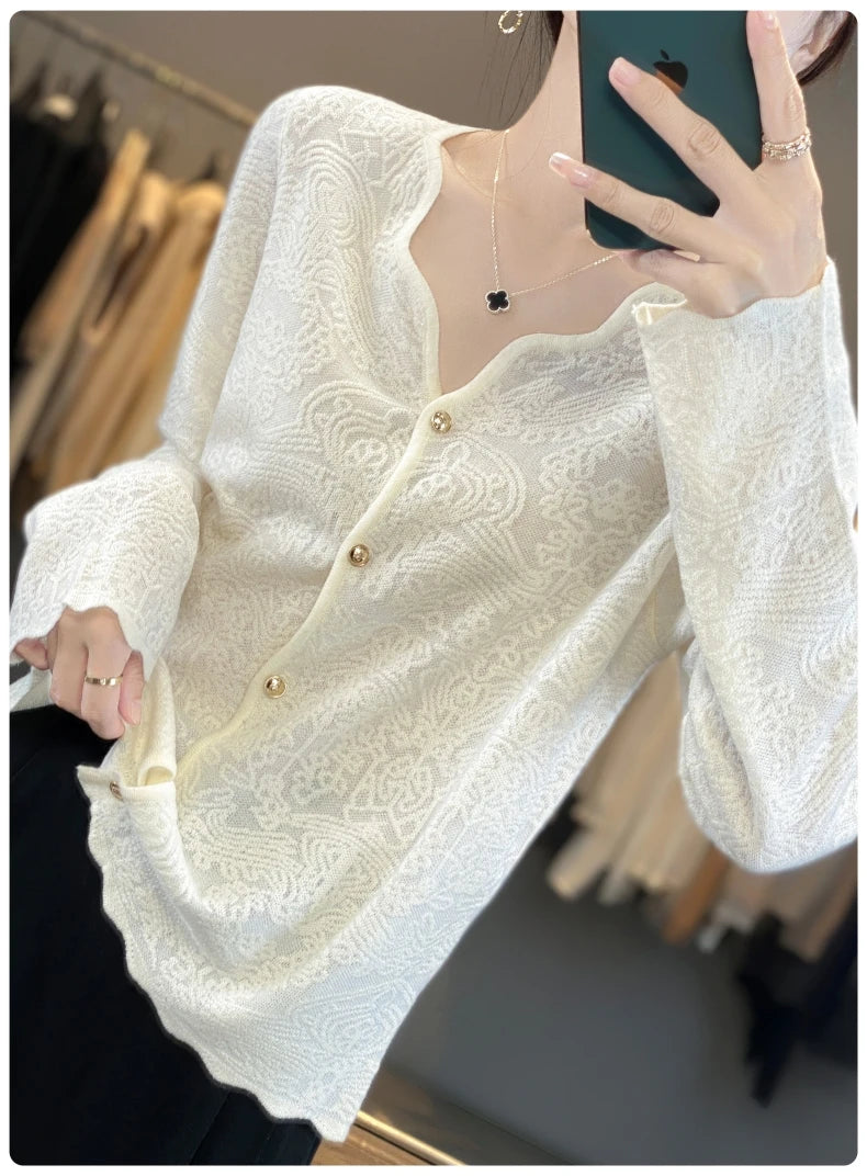VILZSTUDIOS Cozy Knitted V-Neck Wool Sweater