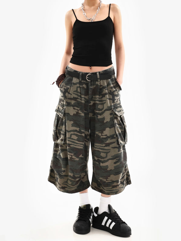 Cargo-Jeanshose in Camouflage