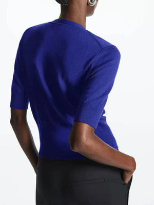 VILZSTUDIOS Slim Fit Short Sleeve Sweater