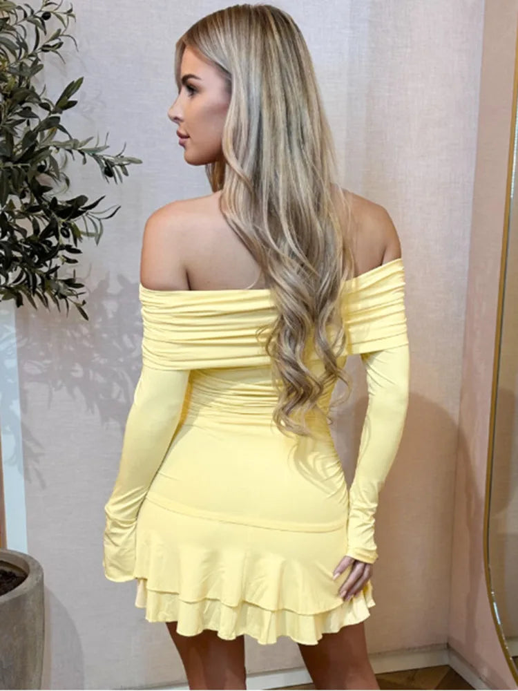 VILZSTUDIOS Elegant Strapless Ruched Mini Dress