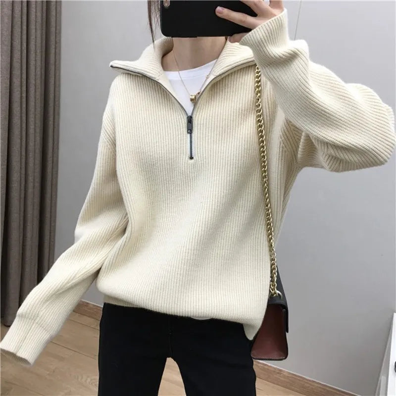 VILZSTUDIOS Casual Knitted Wool Sweater