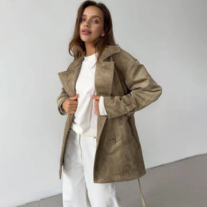 VILZSTUDIOS Retro Suede Lace-Up Jacket