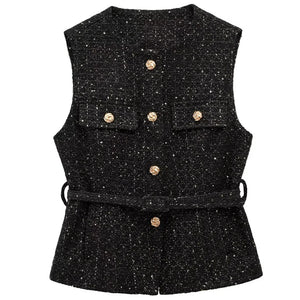 VILZSTUDIOS Stylish Textured Sleeveless Vest