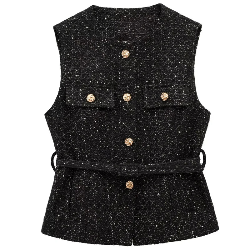 VILZSTUDIOS Stylish Textured Sleeveless Vest