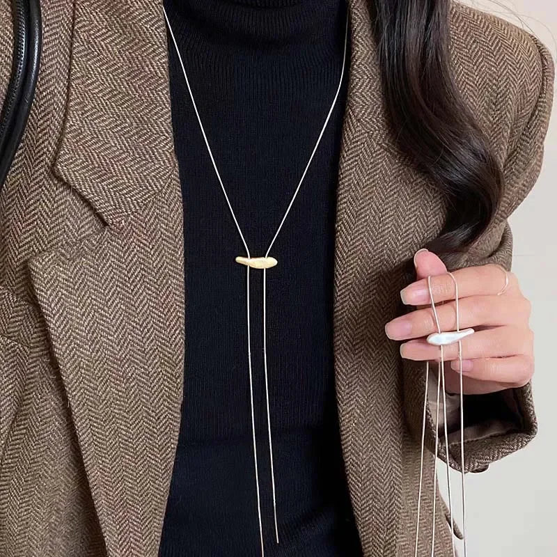 VILZSTUDIOS Stylish Metal Long Pull Necklaces