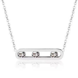VILZSTUDIOS Square Round Zircon Pendant Necklace