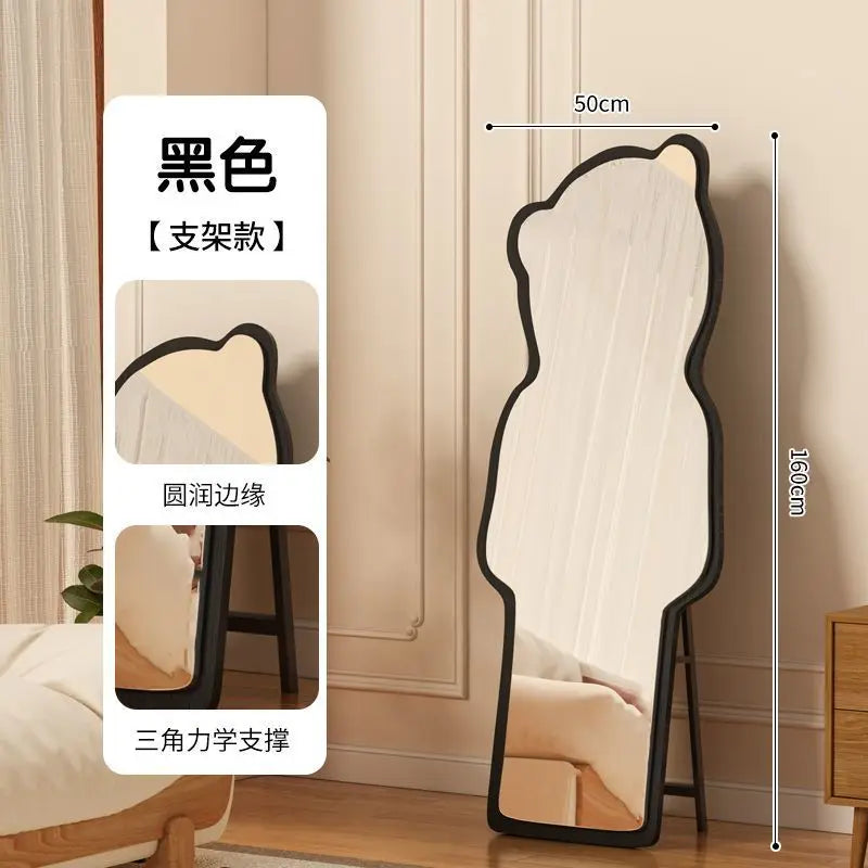 VILZSTUDIOS Floor-to-ceiling bear special-shaped full-body full-length mirror household mirror bedroom three-dimensional irregular cloud