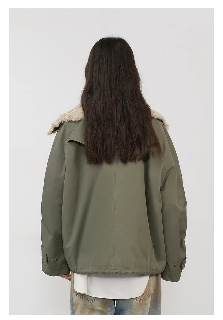 VILZSTUDIOS Chic Loose Retro Cotton Jacket