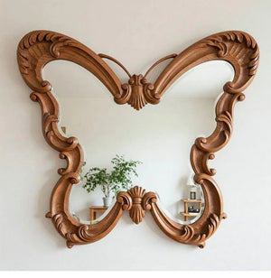 VILZSTUDIOS Irregular Big Decorative Mirrors Retro Luxury Bedroom Wall Make Up Mirror Vanity Aesthetic Girls Espelho Room Decoration