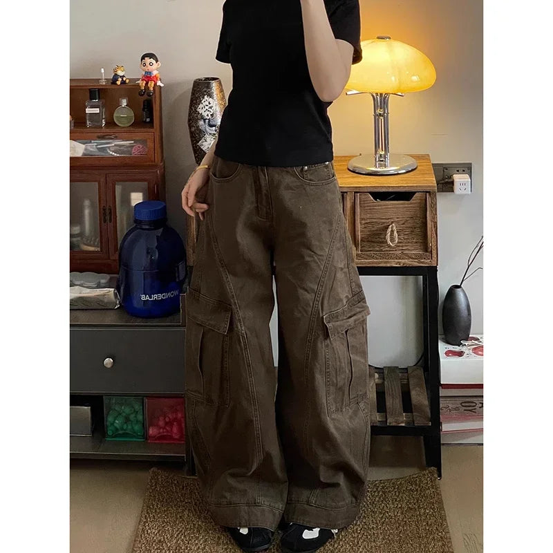 VILZSTUDIOS Retro Vintage High Waist Baggy Jeans