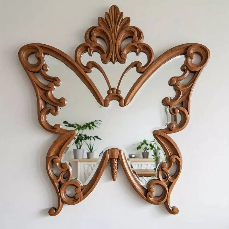 VILZSTUDIOS Irregular Big Decorative Mirrors Retro Luxury Bedroom Wall Make Up Mirror Vanity Aesthetic Girls Espelho Room Decoration