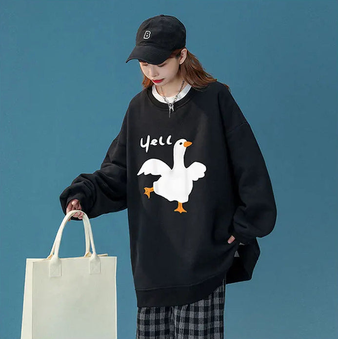 VILZSTUDIOS Cute Oversized Kawaii Duck Hoodie