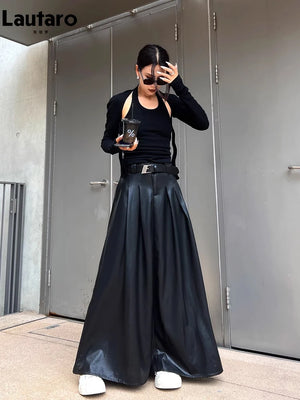 VILZSTUDIOS Luxury Black Pleated Maxi Skirt