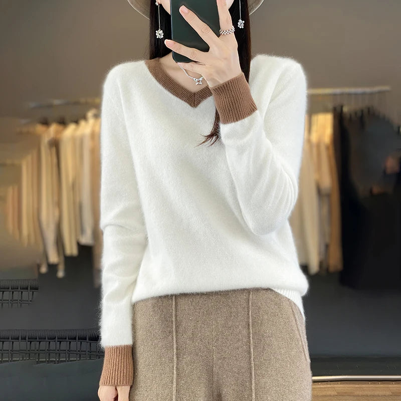 VILZSTUDIOS Cozy V-Neck Wool Sweater