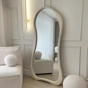 VILZSTUDIOS online celebrity Clothing store Cream Style Dressing Mirror High Definition Hall Bedroom Against The wall Floor-Standing Mirror