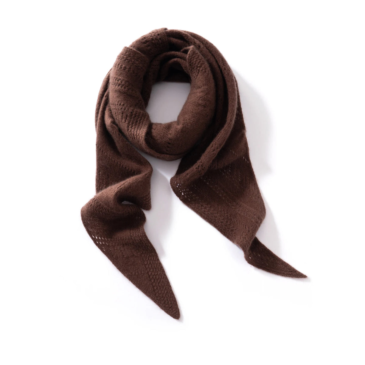 VILZSTUDIOS Women's 100% Cashmere Hollow Triangle Shawl Face Protection Solid Color Scarf Elegant Fashionable Outdoor Banquet For Winter