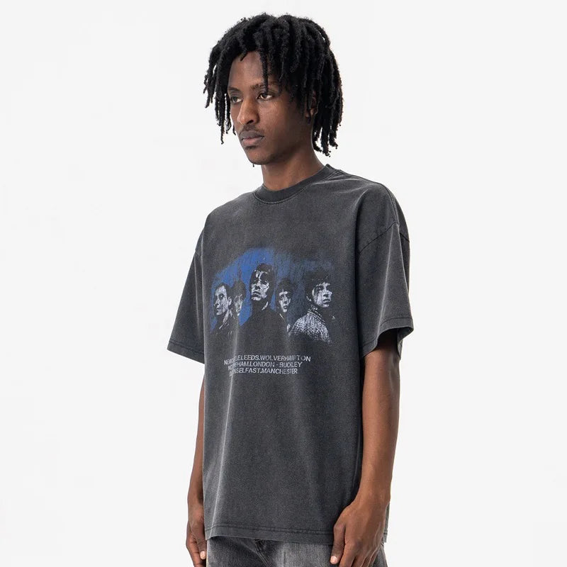 VILZSTUDIOS Loose Dark Wall Of Faces T-Shirt
