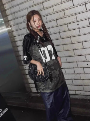 VILZSTUDIOS Vintage Loose Fit V-Neck Jersey T-Shirt