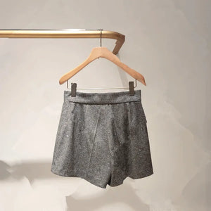VILZSTUDIOS Chic Diamond Decoration High Waist Mini Skirt