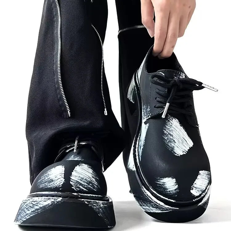VILZSTUDIOS Versatile Personalized Casual Platform Head Leather Shoes