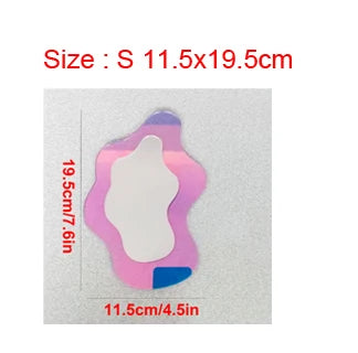 VILZSTUDIOS 1Pc Colorful Discolor Acrylic Decorative Mirror Makeup Desk Tabletop Mirror Girls Cosmetic Mirror Wall Mirror Home Decor