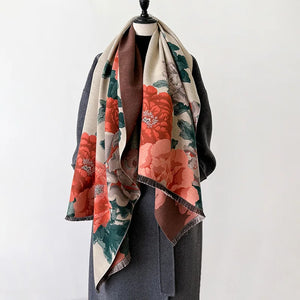 VILZSTUDIOS Two-Sided Jacquard Cashmere Scarf