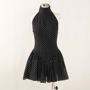 VILZSTUDIOS Slim Elegant Polka Dot Dress Sleeveless