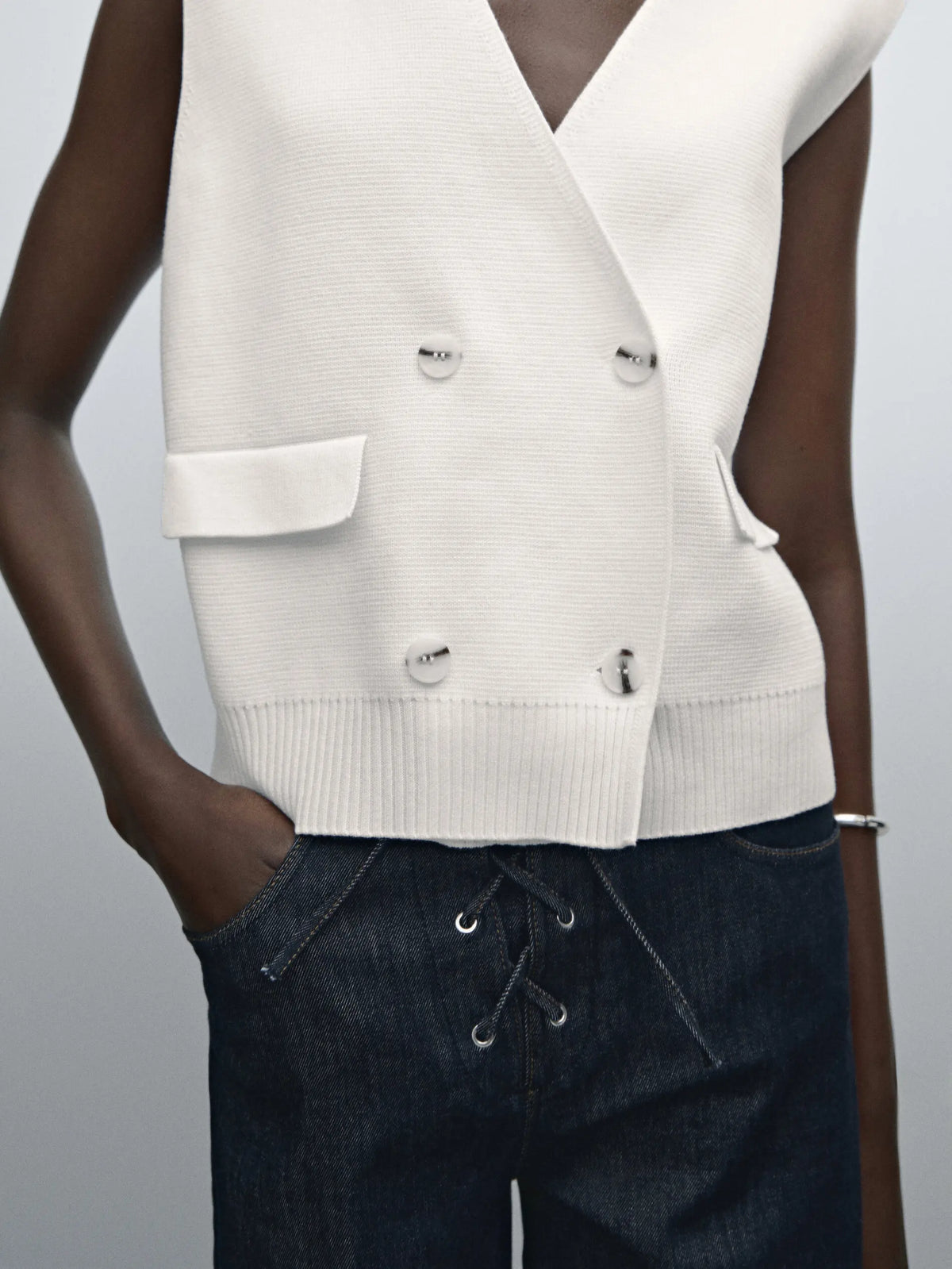 VILZSTUDIOS Double Breasted Knitted Vest