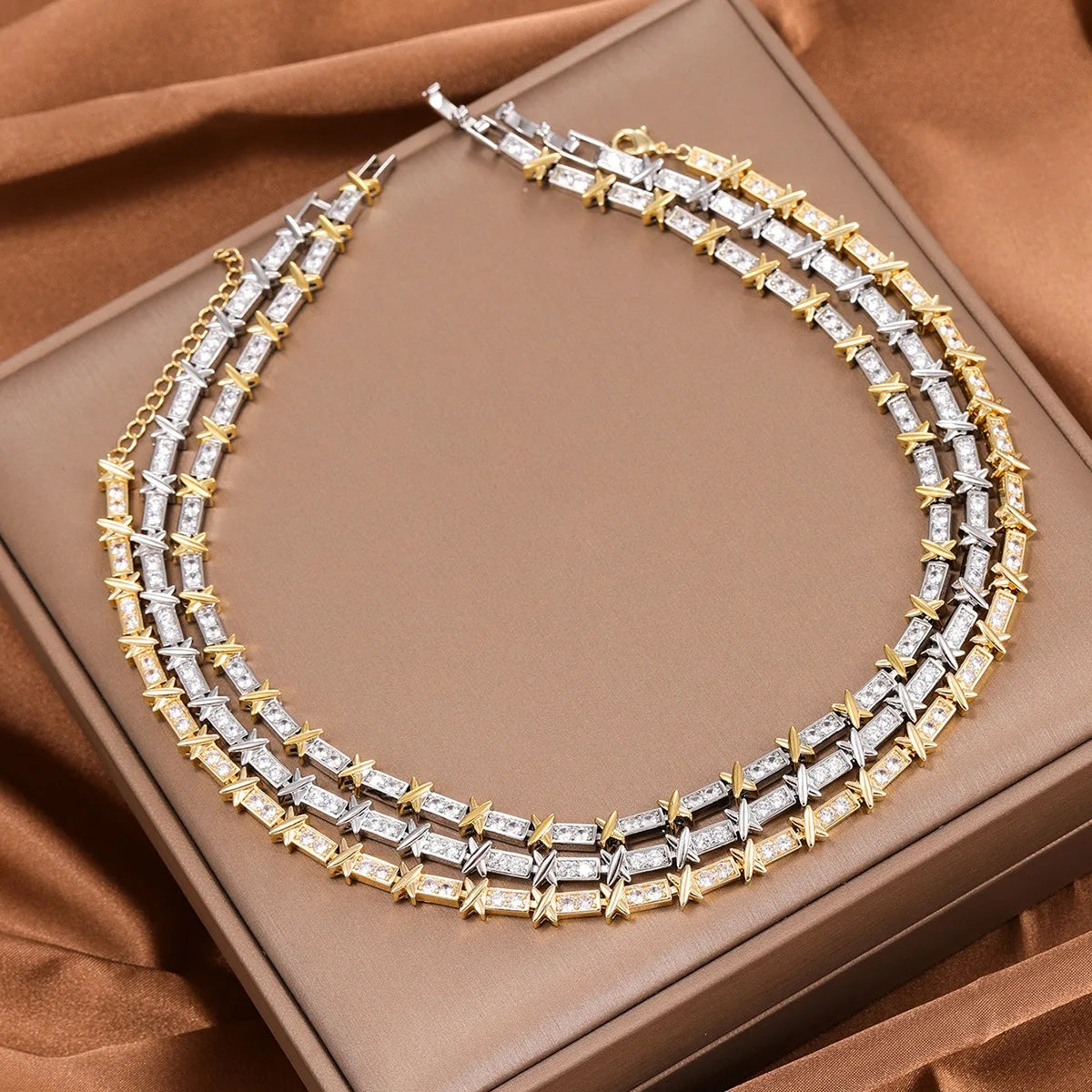 VILZSTUDIOS 1Pc Zircon High-End Necklace