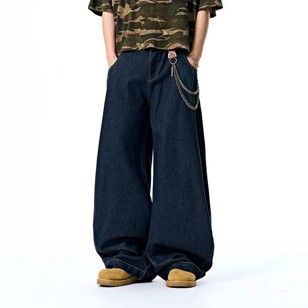 Weite Oversize-Jeans aus verwaschenem Denim