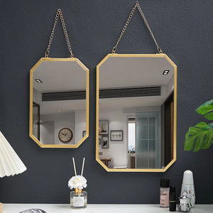 VILZSTUDIOS Nordic-Style Wrought Iron Square Wall-Mounted Mirror BathroomWall-Mounted Vanity Mirror Wall-Mounted Makeup