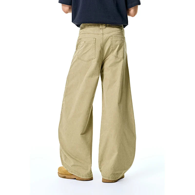 VILZSTUDIOS Vintage Washed Wide-leg Pants