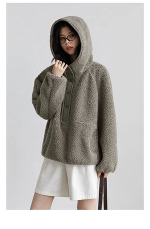 VILZSTUDIOS Granular Fleece Chic Hoodie