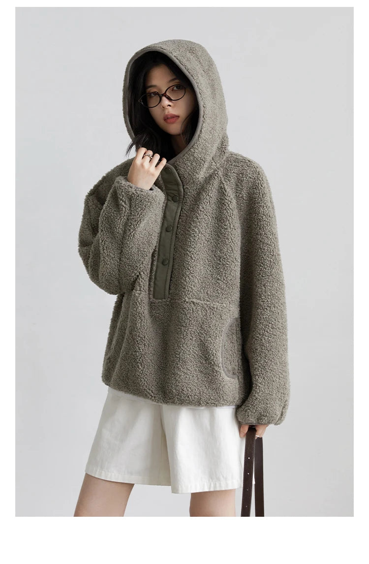 VILZSTUDIOS Granular Fleece Chic Hoodie