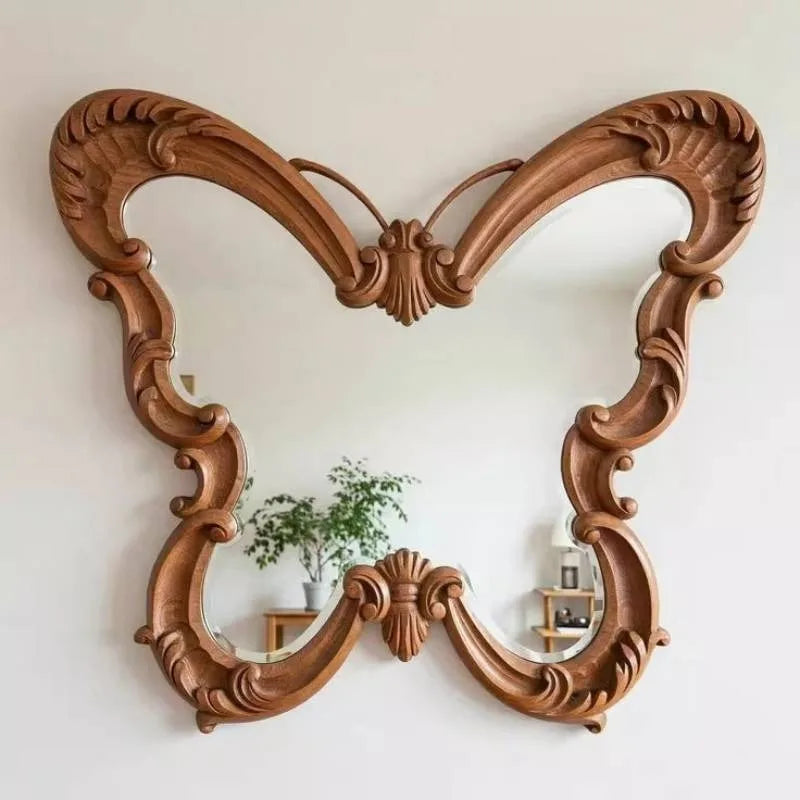 VILZSTUDIOS Irregular Big Decorative Mirrors Retro Luxury Bedroom Wall Make Up Mirror Vanity Aesthetic Girls Espelho Room Decoration