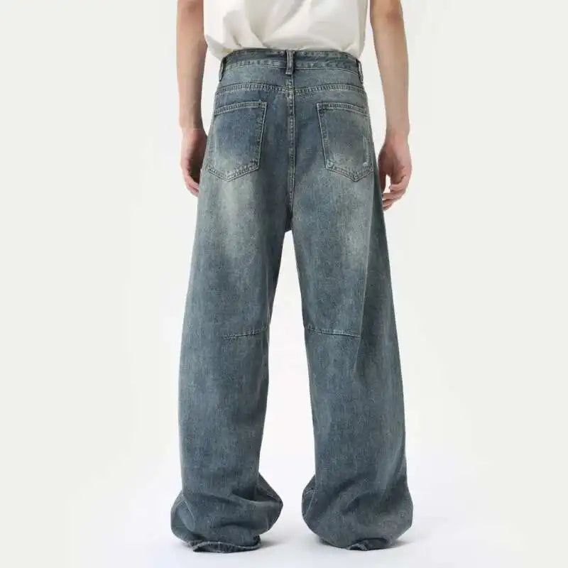 VILZSTUDIOS American Style Loose Fit Straight Jeans