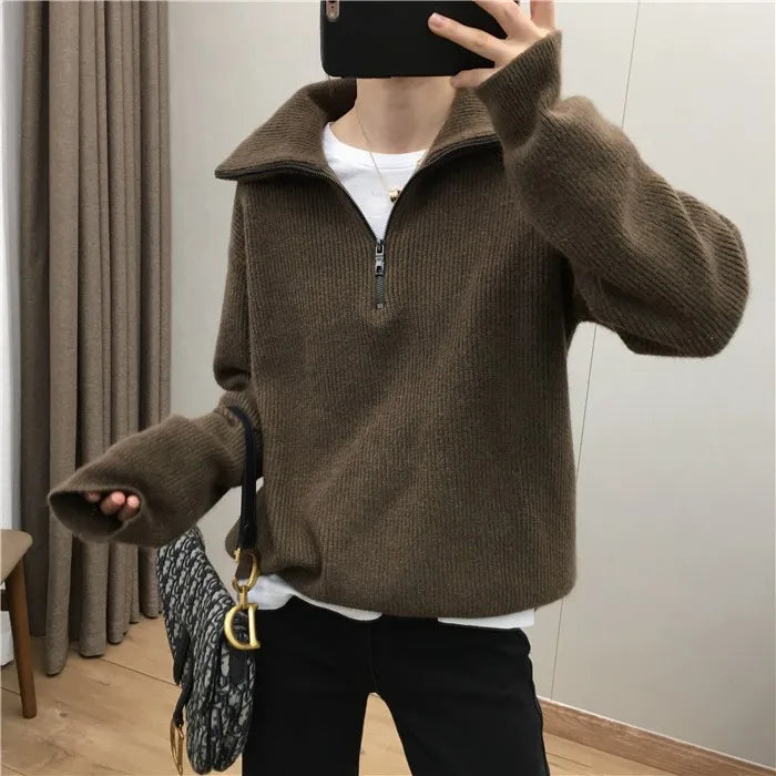 VILZSTUDIOS Casual Knitted Wool Sweater