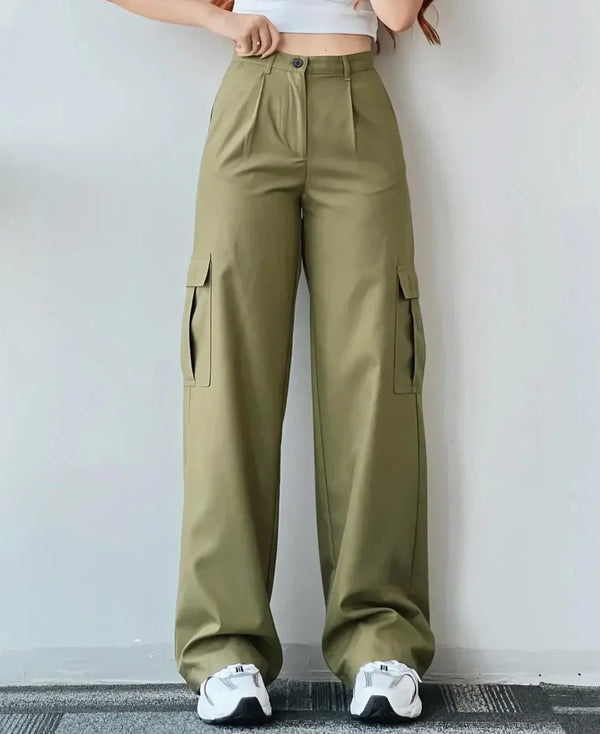 Solid Color Straight Leg Pants