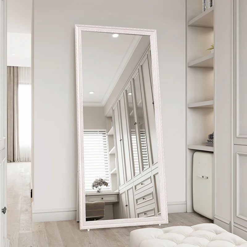 VILZSTUDIOS Carved full-length dressing mirror home decor items whole body mirror large full size accesorios para cuarto interior furniture
