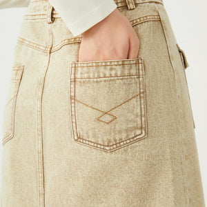 VILZSTUDIOS Luxury High Quality Pure Cotton Jeans Skirts