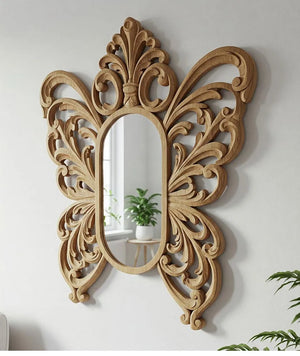 VILZSTUDIOS Irregular Big Decorative Mirrors Retro Luxury Bedroom Wall Make Up Mirror Vanity Aesthetic Girls Espelho Room Decoration