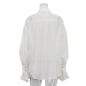 VILZSTUDIOS Versatile Fashionable Collared Flare Blouse
