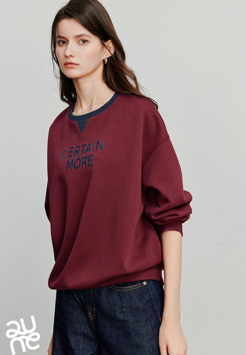 VILZSTUDIOS Contrasting Color Splicing Letter Print Shirt