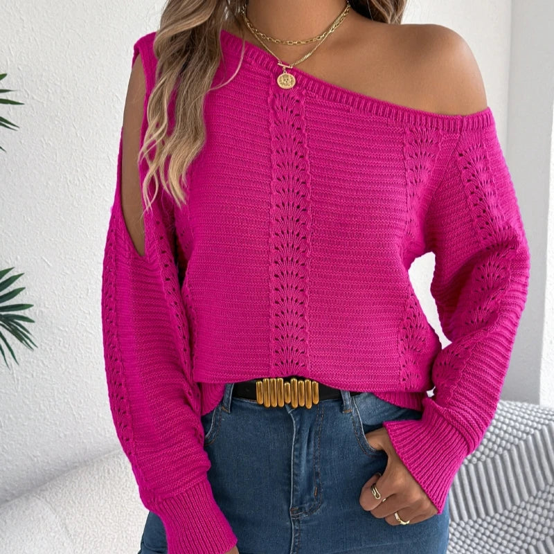 VILZSTUDIOS Cozy Knitted Off-Shoulder Sweater