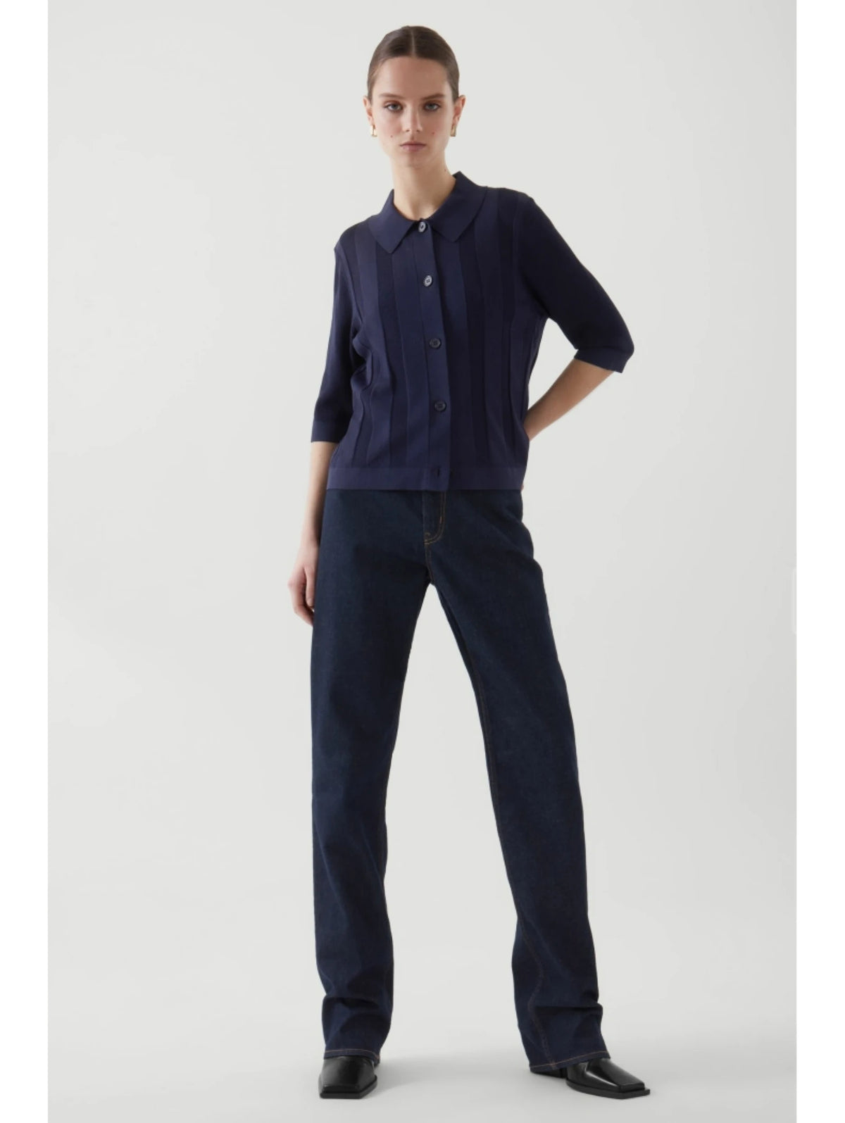 VILZSTUDIOS Classic Knitted Polo Sweater
